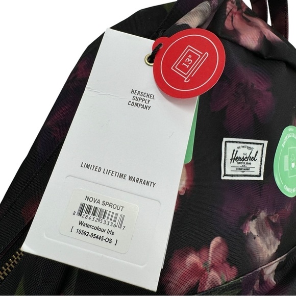 NEW Herschel Supply Co. Nova Sprout Backpack Diaper Bag Watercolour Iris Floral main image 8